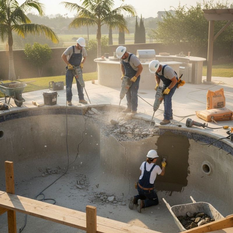 Local Concrete Pool Removal pros at work